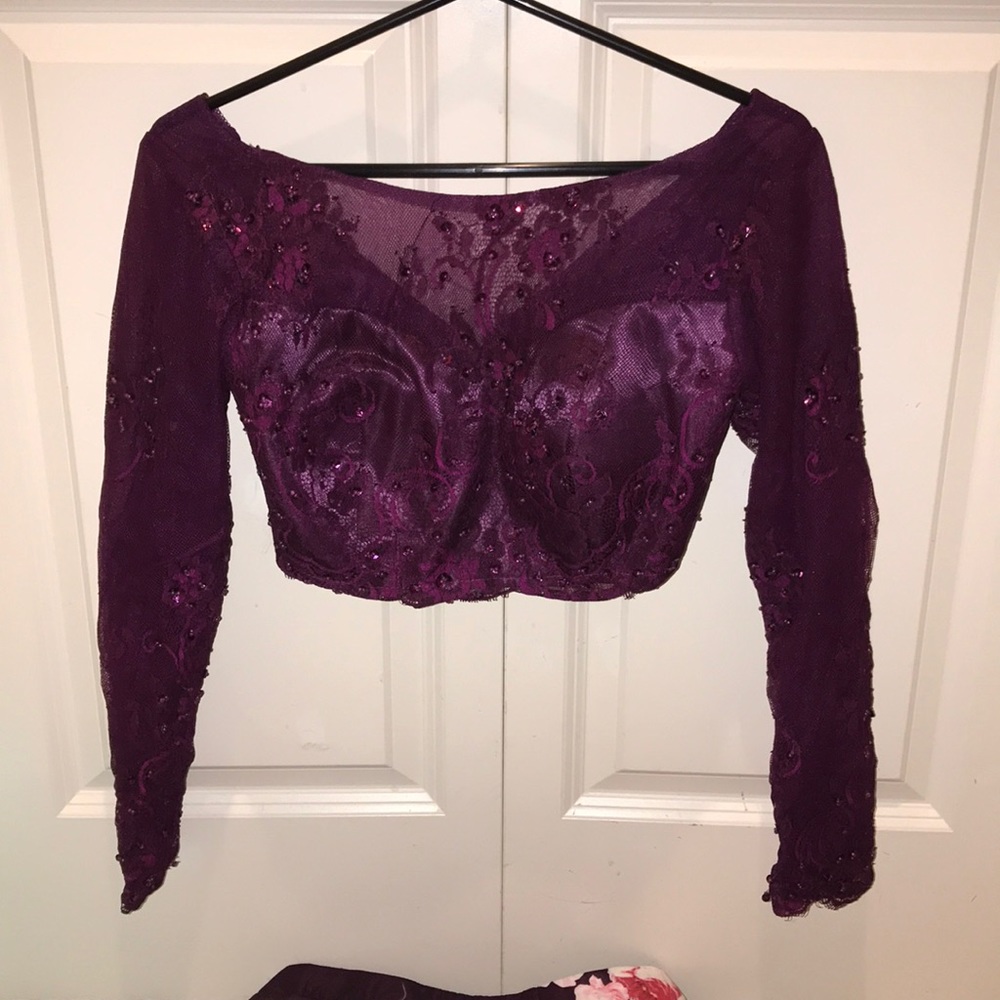 Two piece purple homecoming dress (size small)